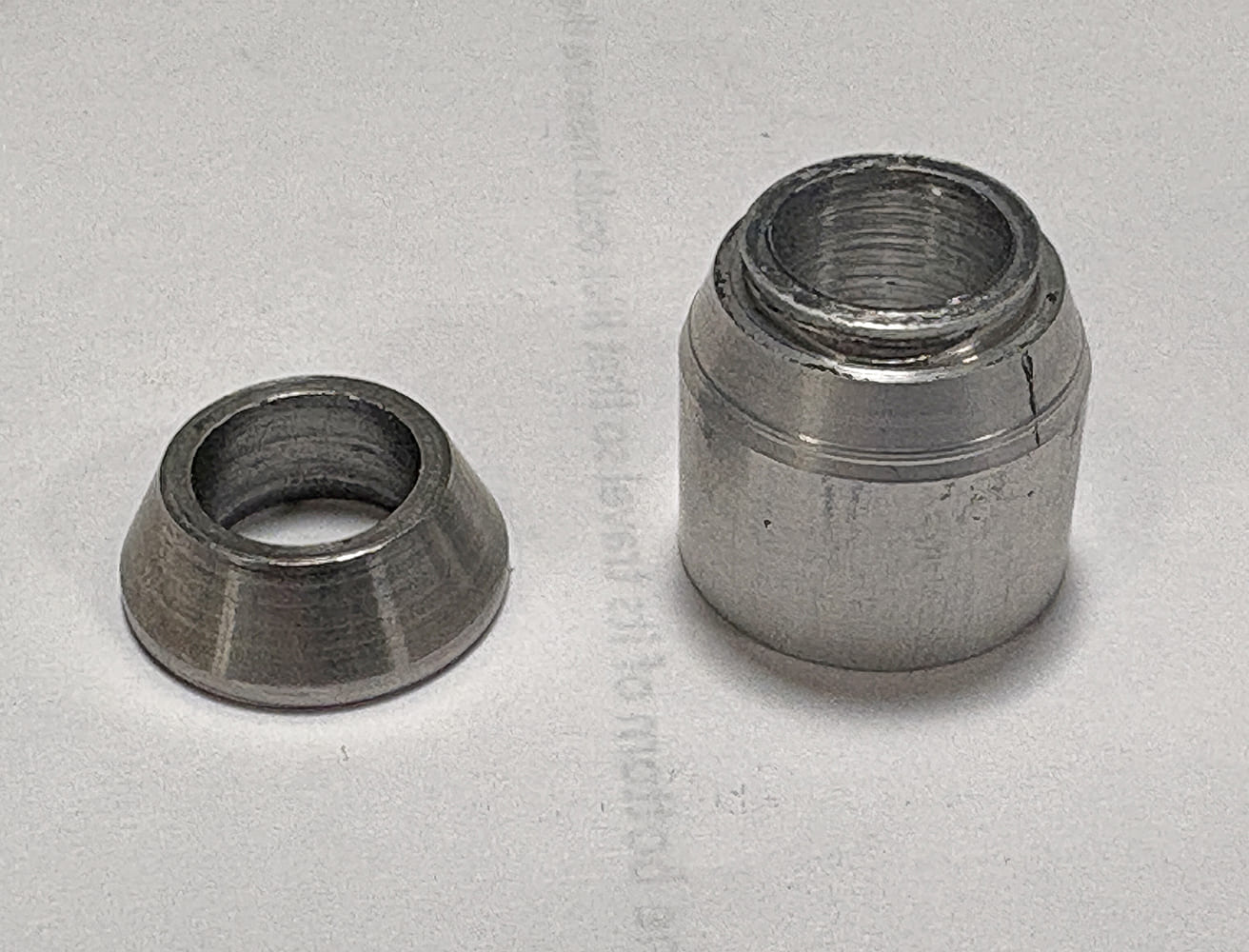 024 machined tapered bung and cone spacer for tie rod mount