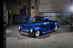 03 1941 Willys Pickup high angle front shot polished wheels and flush hood line show level detail