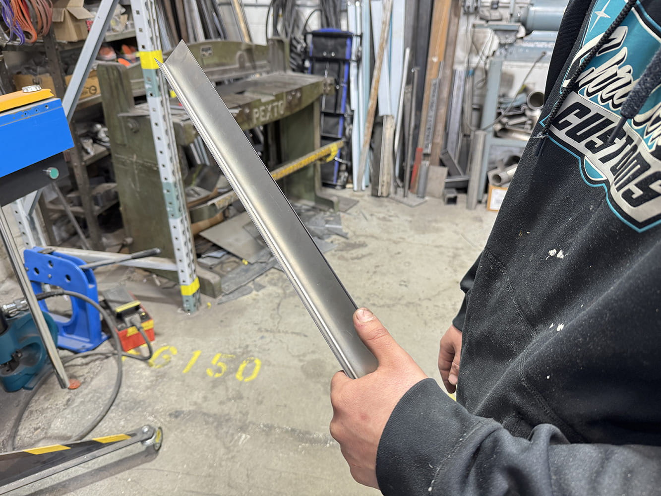 06 chevy c10 stake pocket fab part shaped hand formed with angled return