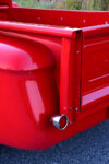 14 1955 chevy truck tailgate corner stake pocket cap and round taillight detail