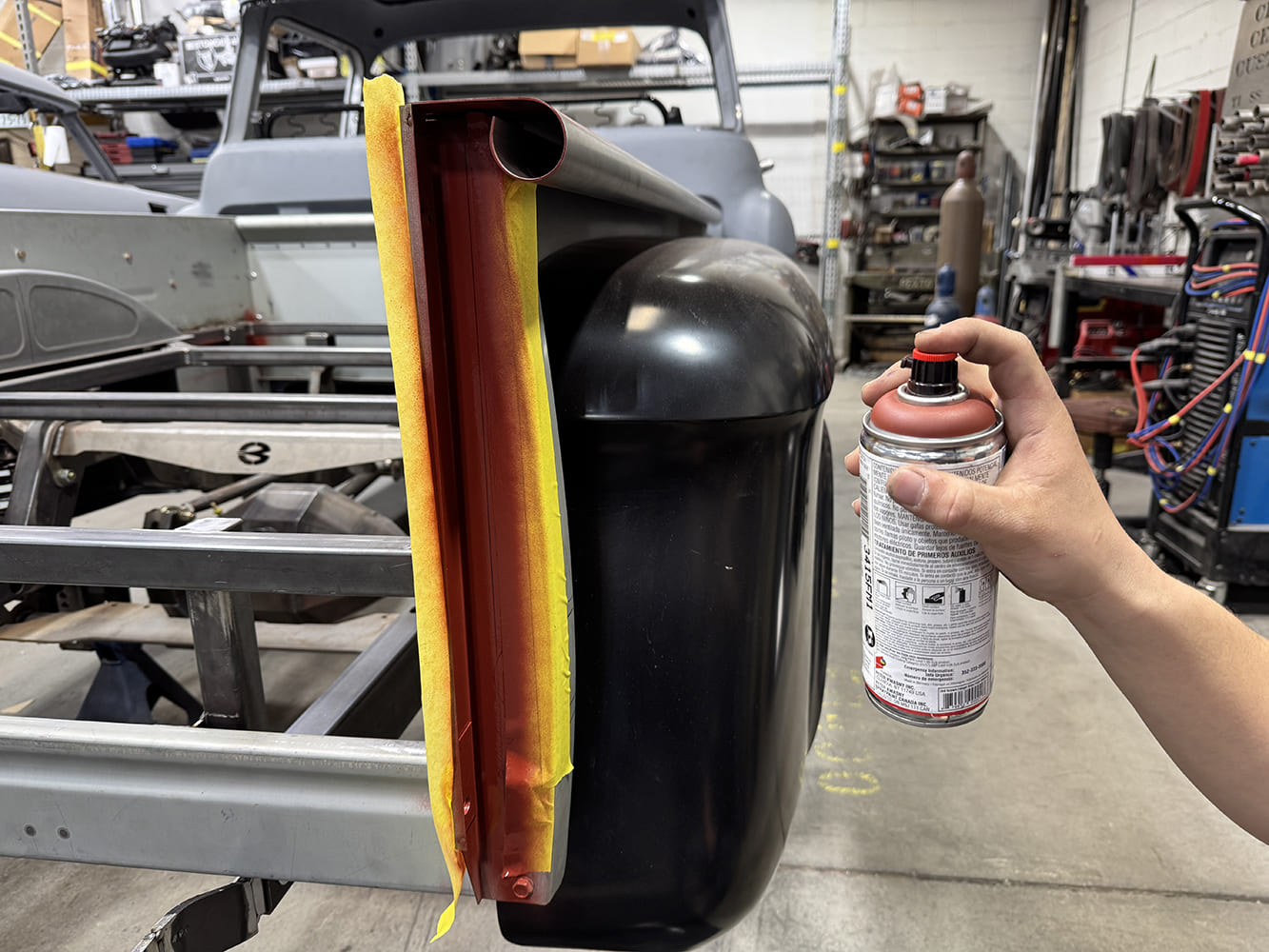 17 chevy c10 stake pocket weld through primer applied to inner seam