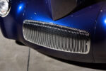 20 1941 Willys Pickup polished aluminum grille custom fit flush with deep metallic blue nose panel