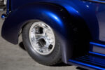 22 1941 Willys Pickup rear view with wide Hoosier Pro Street tire and deep dish polished drag wheel