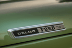 28 Custom Delmo badge on 1969 Ford F 250 fender with original Ford 250 trim layout