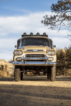 29 1959 Chevrolet Apache lifted 4x4 with gold paint quad headlights and roof mounted off road lights