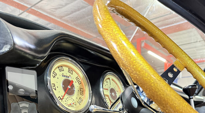 00 1948 Chevy truck interior tilt chrome column install yellow flake wheel airlift controller