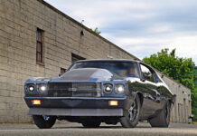 001 1970 Chevy Chevelle SS pro street build blackout trim halo headlights matte hood