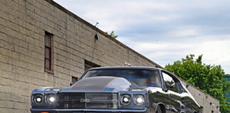 001 1970 Chevy Chevelle SS pro street build blackout trim halo headlights matte hood