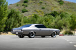 003 1969 Chevelle rear three quarter view Forgeline wheels tucked wide tire setup