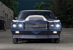 005 1970 Chevy Chevelle SS front view LED halos matte hood split grille