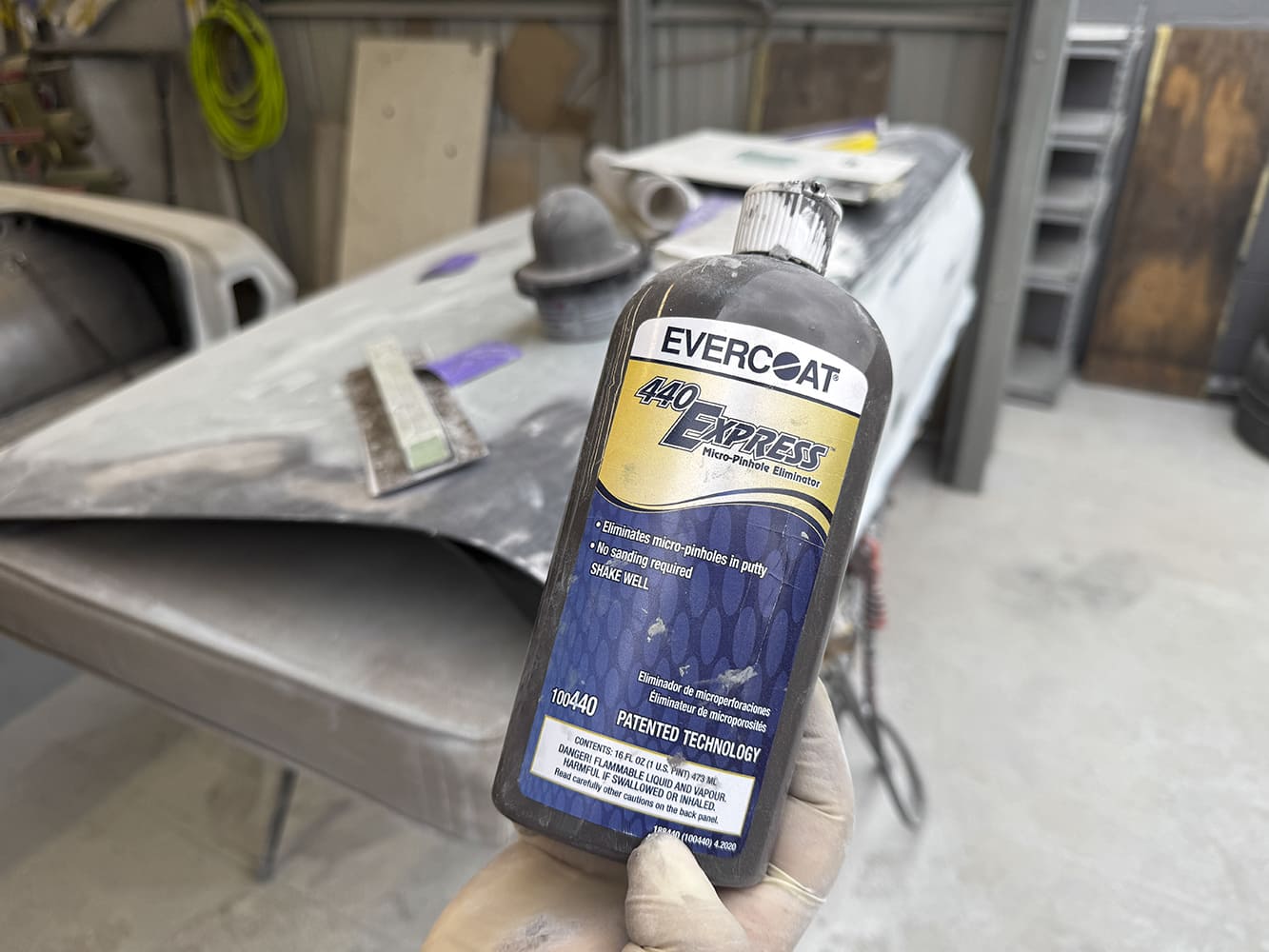 006 Evercoat 440 Express micro pinhole eliminator bottle close up