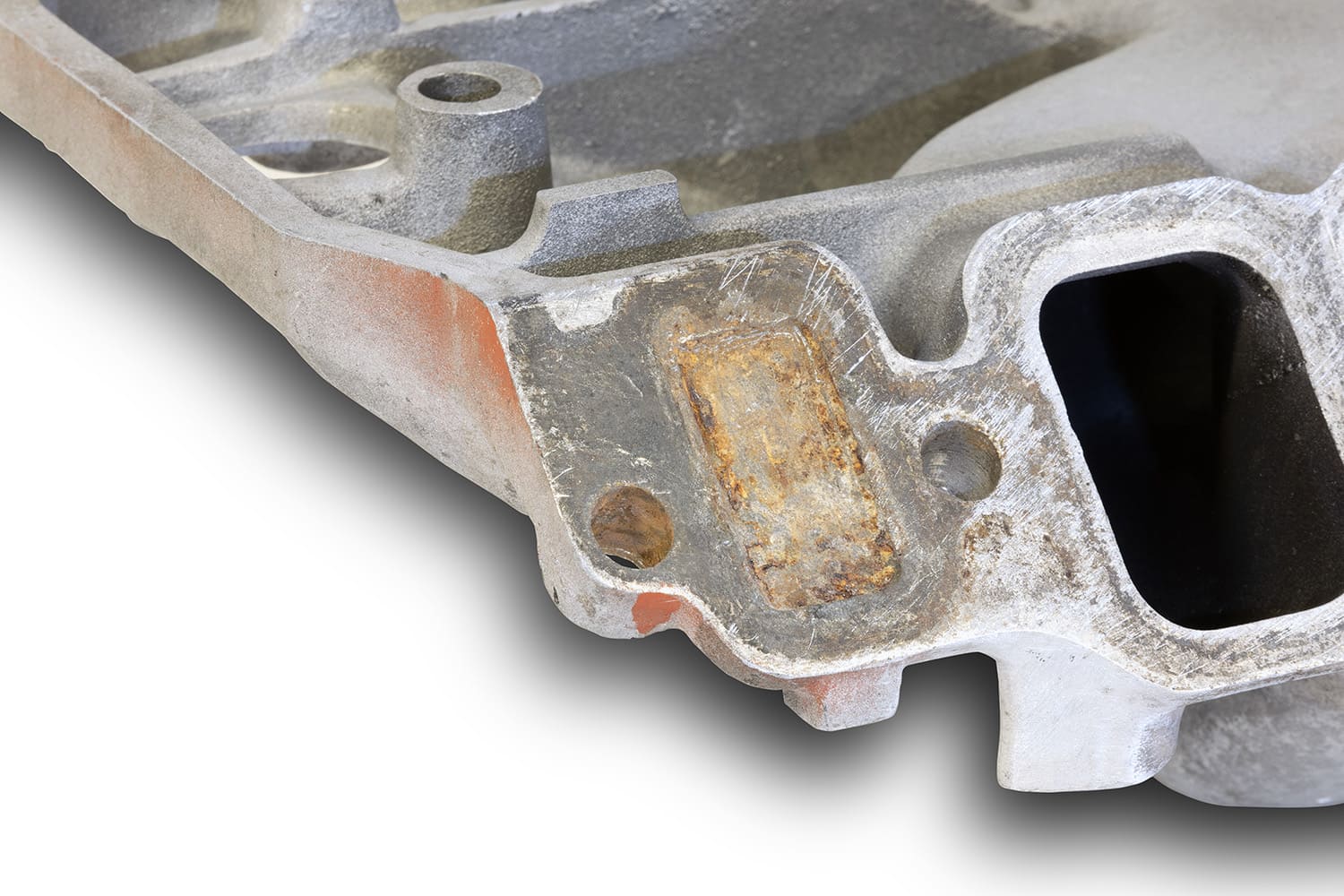 006 rusted ID tag and casting marks on intake manifold