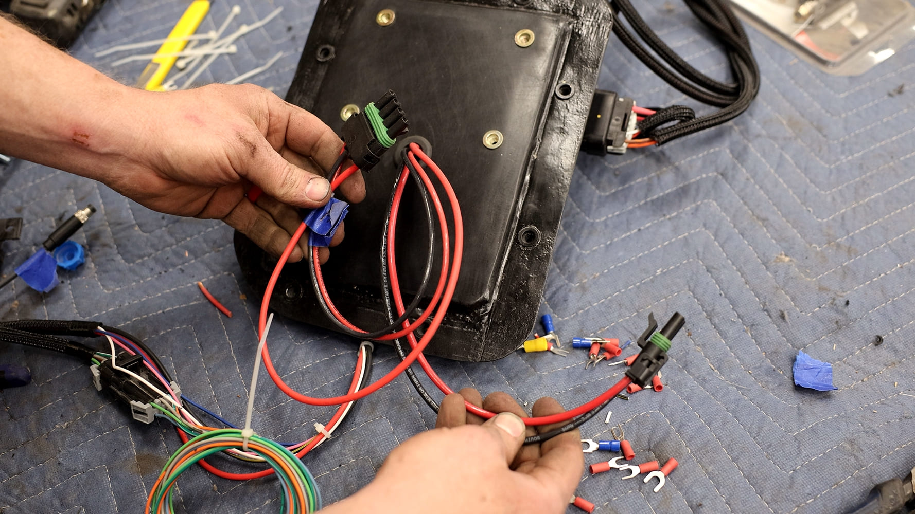 008 Final routing and sealing of Sniper EFI power and ground wires