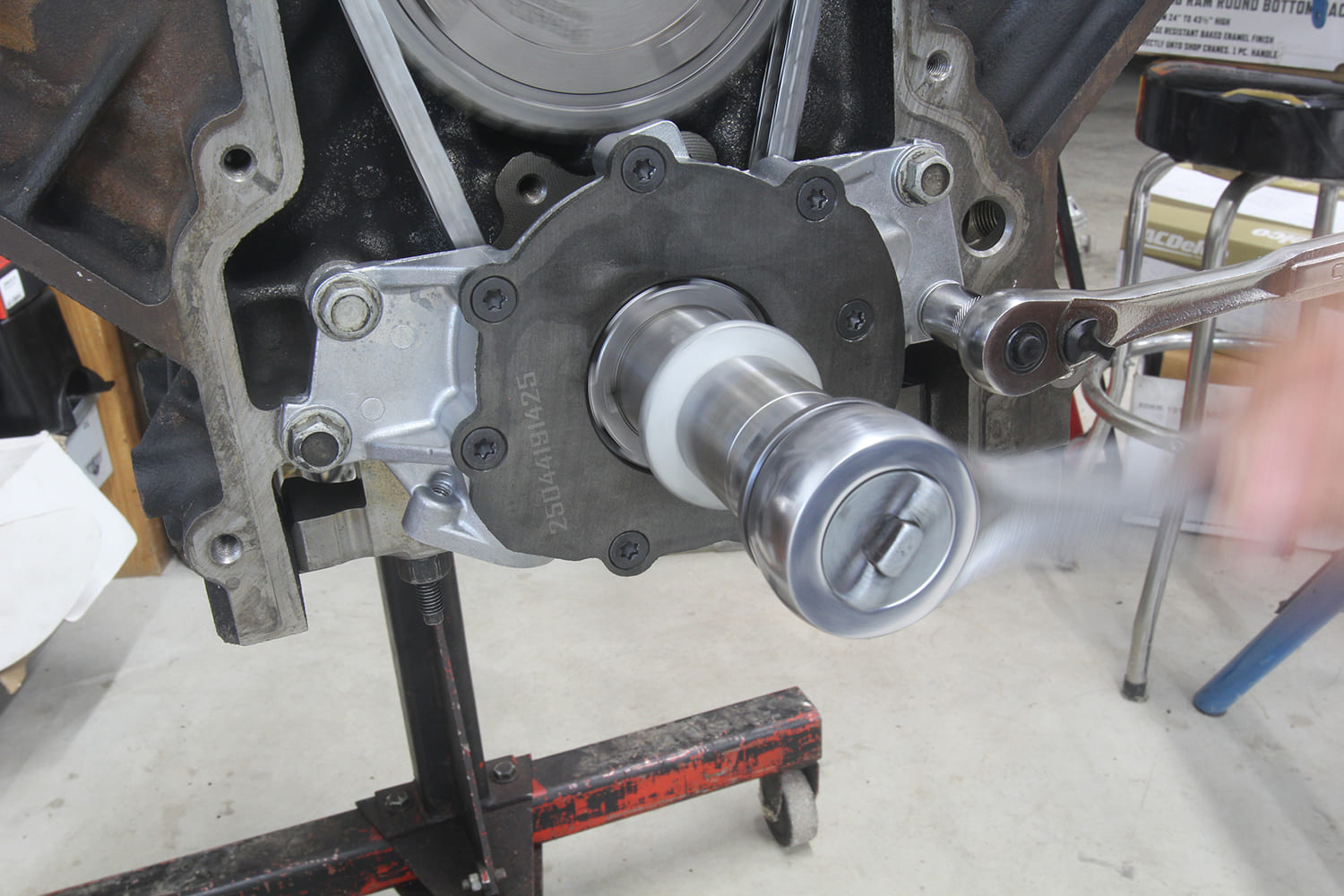 009 AFM delete camshaft endplay check timing cover installed on LS