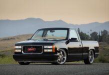 01 1996 gmc obs truck black paint chrome wheels lowered stance clean front end with clear headlights