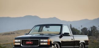01 1996 gmc obs truck black paint chrome wheels lowered stance clean front end with clear headlights