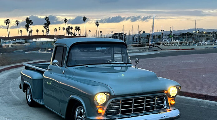 In Your Garage: John Nutt’s 1955 Chevy 3200 Stepside 01 john nutt 1955 chevy 3200 stepside driving