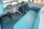 011 1955 Chevy Bel Air interior bench seat turquoise white two tone dash factory trim