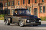 02 1955 Ford F 100 restomod bronze black show truck detailed bodylines chrome accents