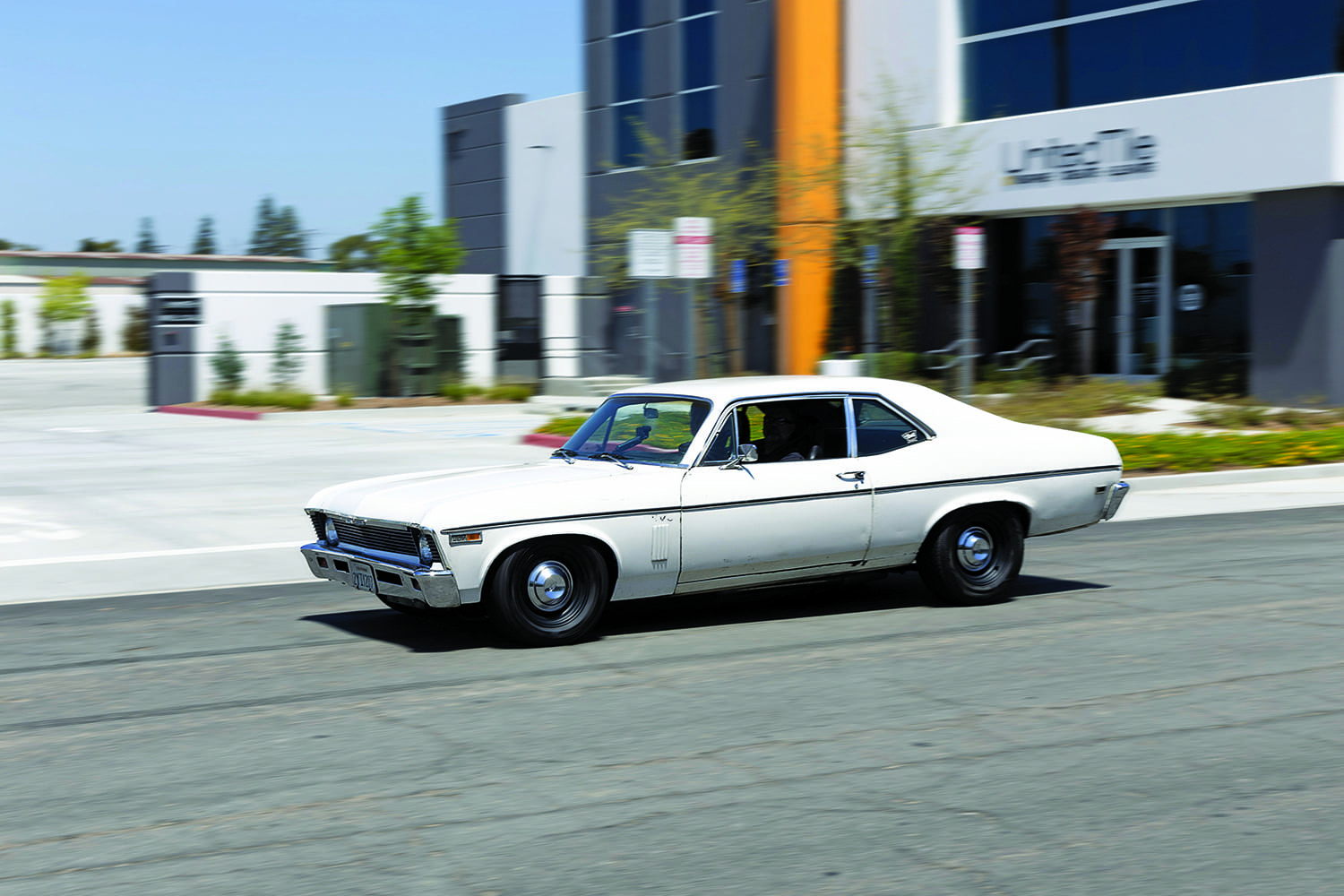 020 1969 Chevy Nova rolling shot steel wheels factory stance