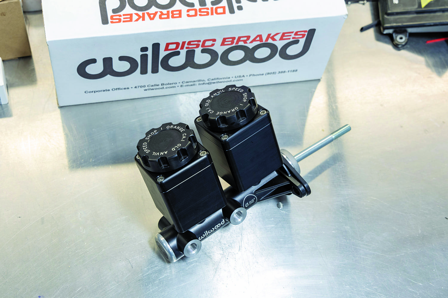 021 Wilwood master cylinder dual black reservoirs Anvil Speed Shop caps