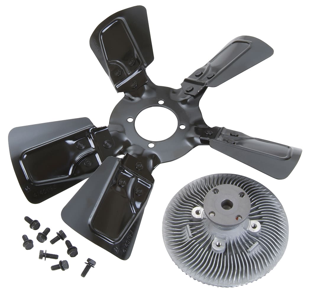 022 6 blade clutch fan kit with thermal fan clutch – mechanical cooling solution with mounting hardware
