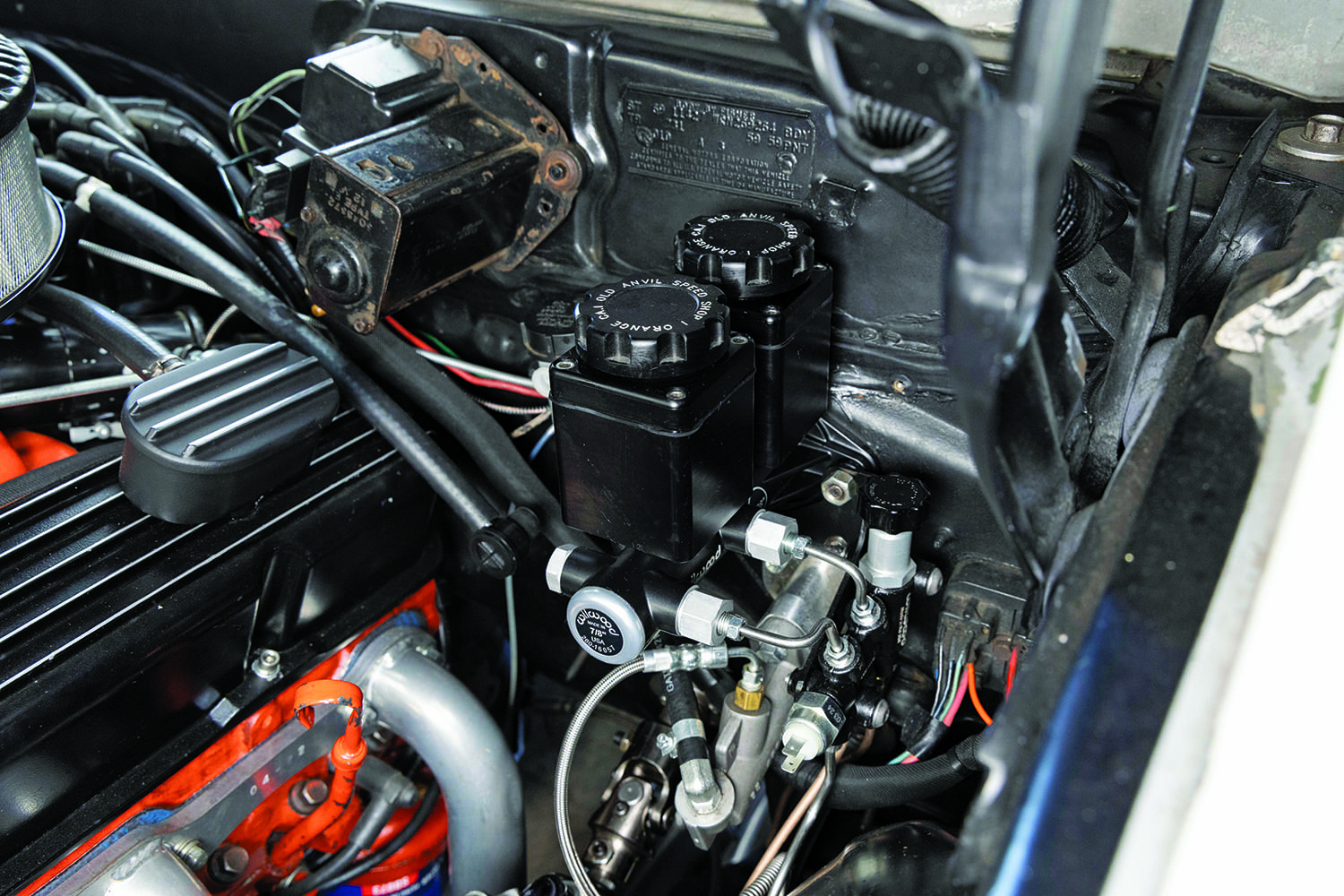 027 1969 Chevy Nova Wilwood master installed with prop valve and lines