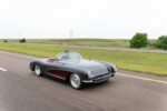 03 1956 Corvette C1 gray and burgundy split tone custom build with redline tires and deep dish wheels