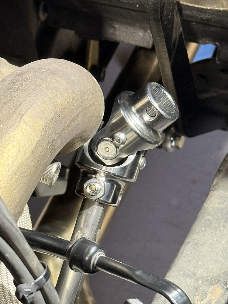 07 1948 Chevy truck Borgeson stainless u joint steering shaft upgrade install