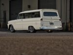 07 1966 GMC Suburban custom rear stance with chrome bumpers tucked wheels and smooth bodyline