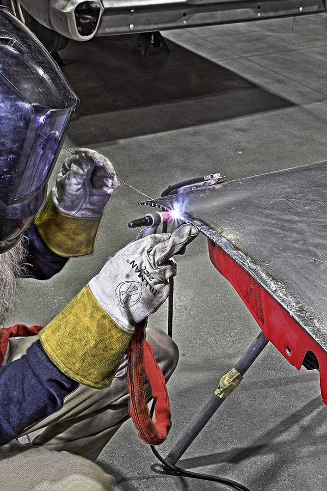 07 1985 chevy squarebody passenger door lower patch panel fitted during metalwork stage