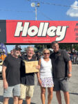 07 Hall of Fame award ceremony Holley stage Tri Five Nationals honored hot rodder