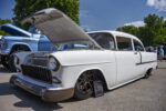 08 1955 Chevy 210 “Tradesman” white pro touring wide wheels hood open track ready build