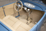 09 1929 Ford Roadster interior with tan leather bench Lokar shifter and Classic Instruments gauges