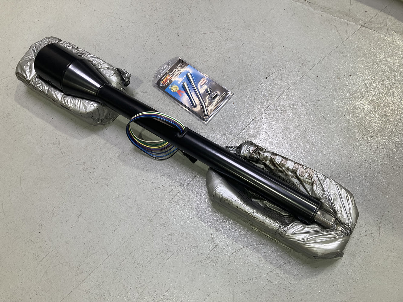 09 1964 Pontiac GTO factory vs aftermarket tilt column comparison with intermediate shaft on bench