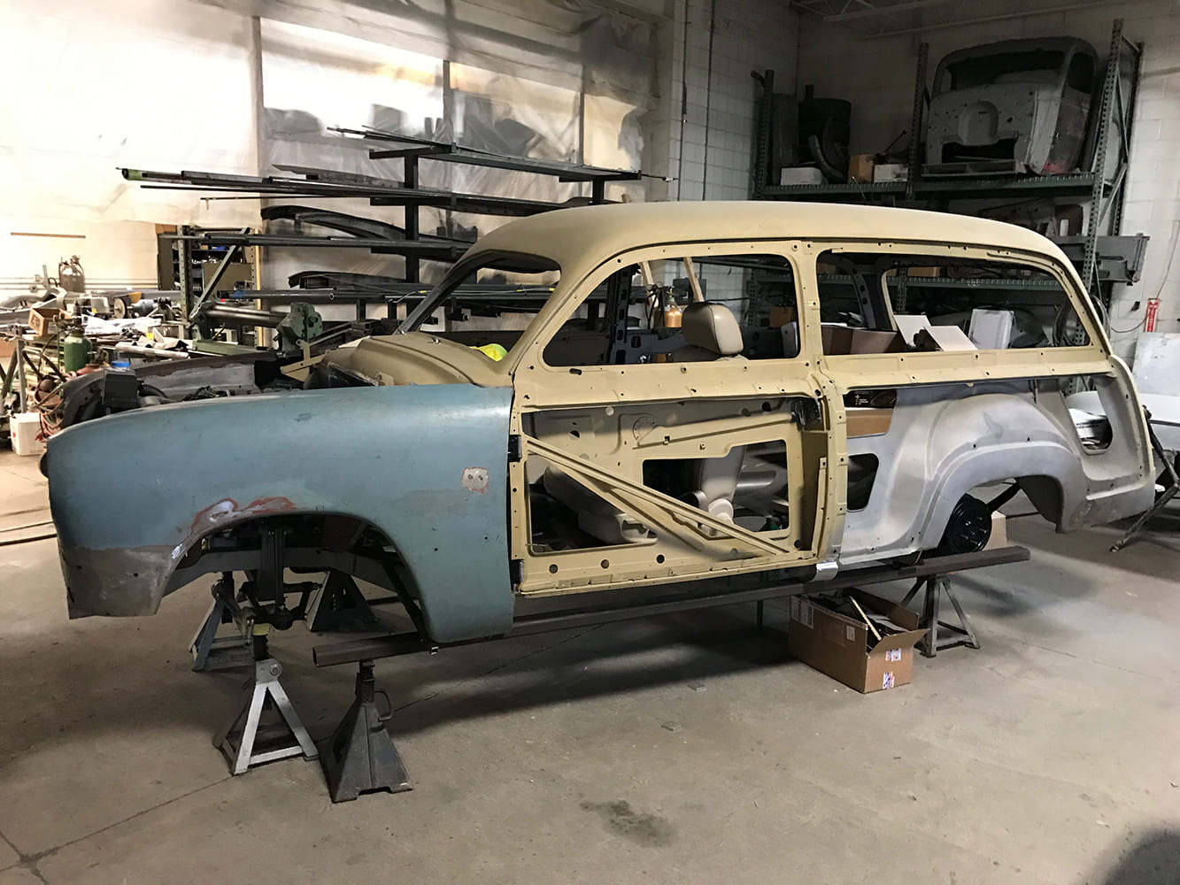 09 dennis novy 1950 ford woodie under construction