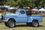 10 1958 Chevy Apache 4x4 pickup sky blue resto mod lift kit modern off road wheels