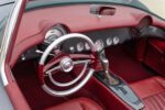 15 1956 Corvette steering wheel and dash with burgundy wrap billet shifter and round gauge cluster
