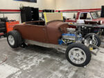 16 1929 Ford Roadster project car mock up primer Edelbrock heads