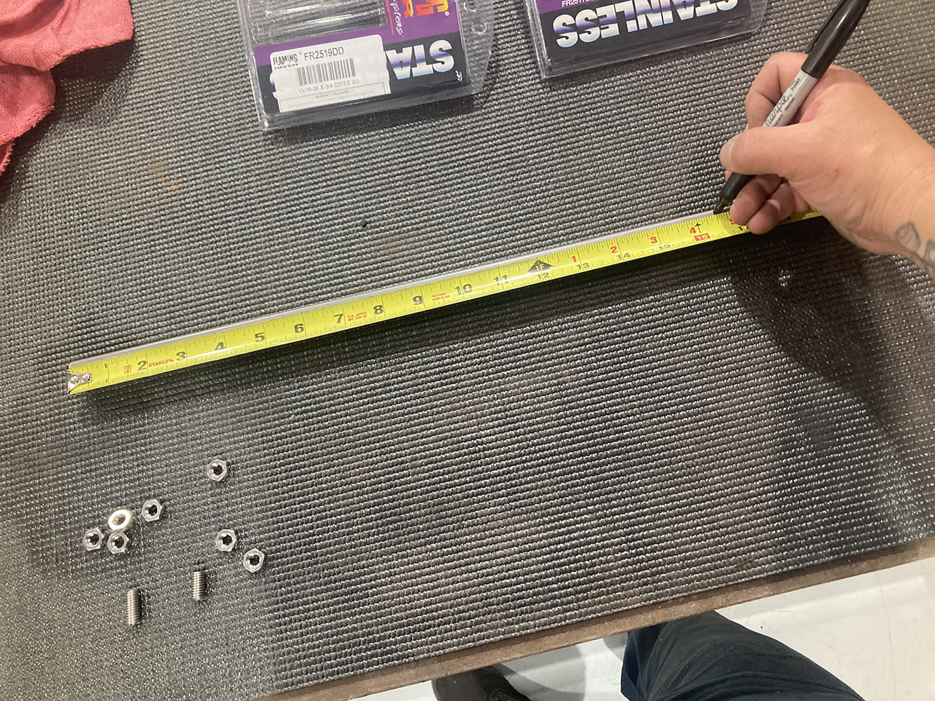 22 1964 Pontiac GTO measuring double D shaft cut length at 15 25 inches for custom intermediate section