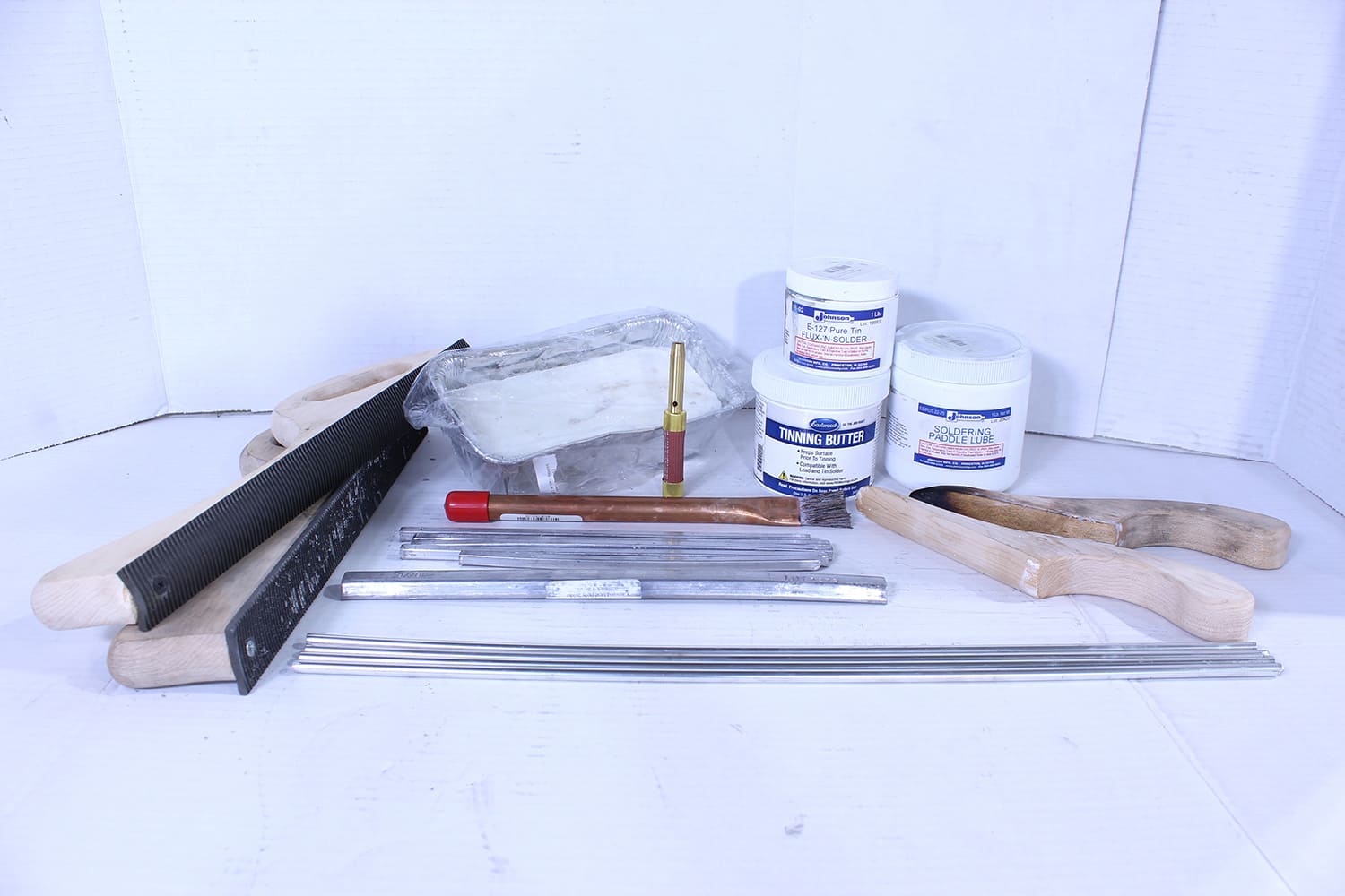 26 Spot welding roof panel to A pillar using vise grip clamps to ensure joint tightness