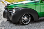 27 1947 Dodge pickup matte black fenders staggered wheels wide low front rake