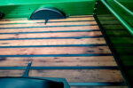 31 1947 Dodge truck bed wood planks with black steel slats and satin inner fenders