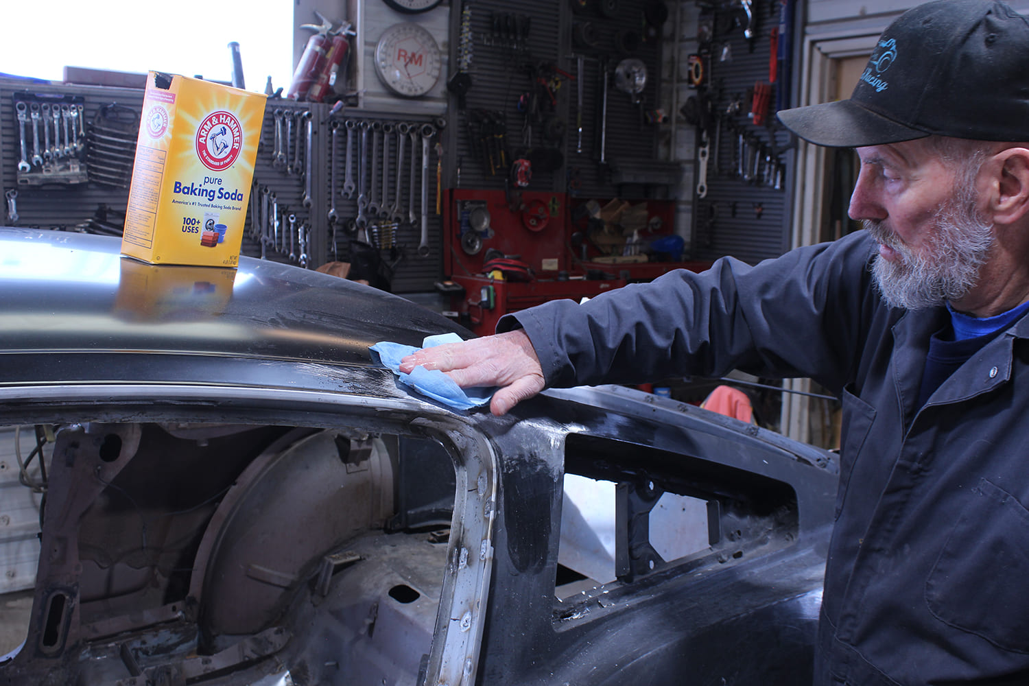 36 Eastwood solder bar applied with torch to reinforce joint and fill gap