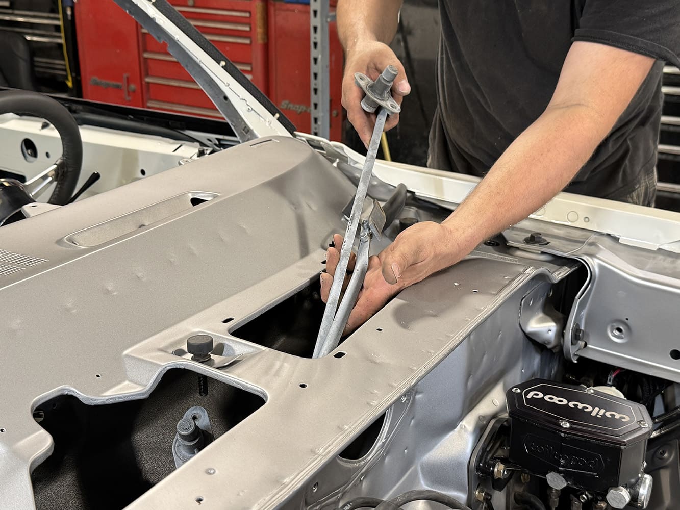 002 1971 Camaro wiper linkage assembly removed during restoration