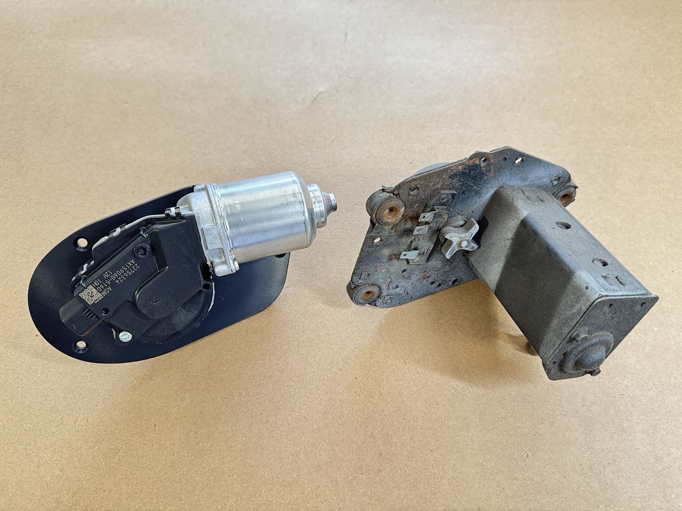 010 1971 Camaro wiper motor modern upgrade vs original side by side