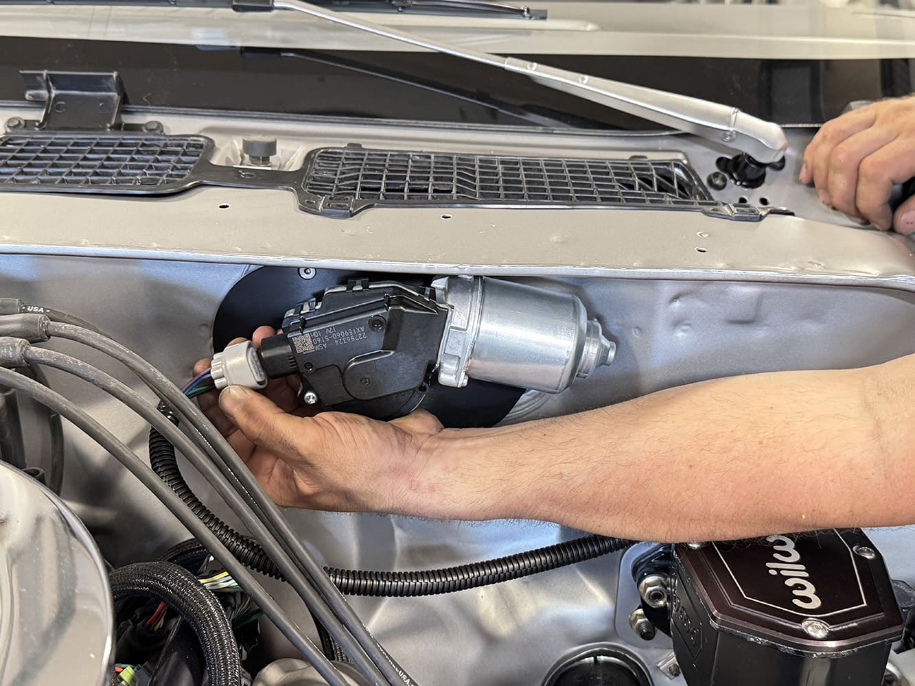 015 1971 Camaro wiper motor wiring harness final plug in firewall