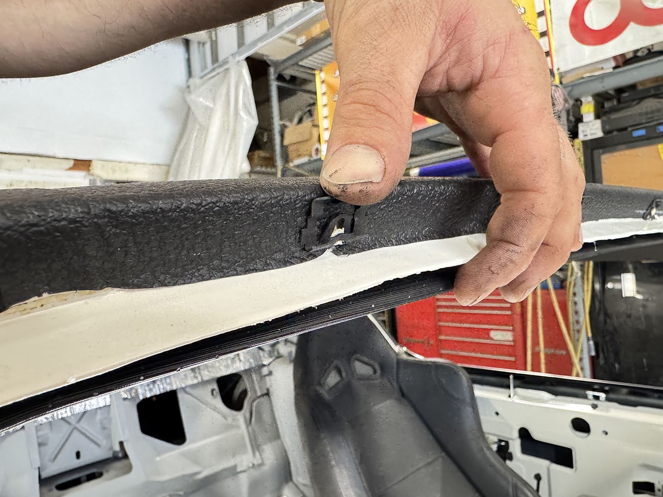 017 1971 Camaro upper windshield trim fitment corner clip detail