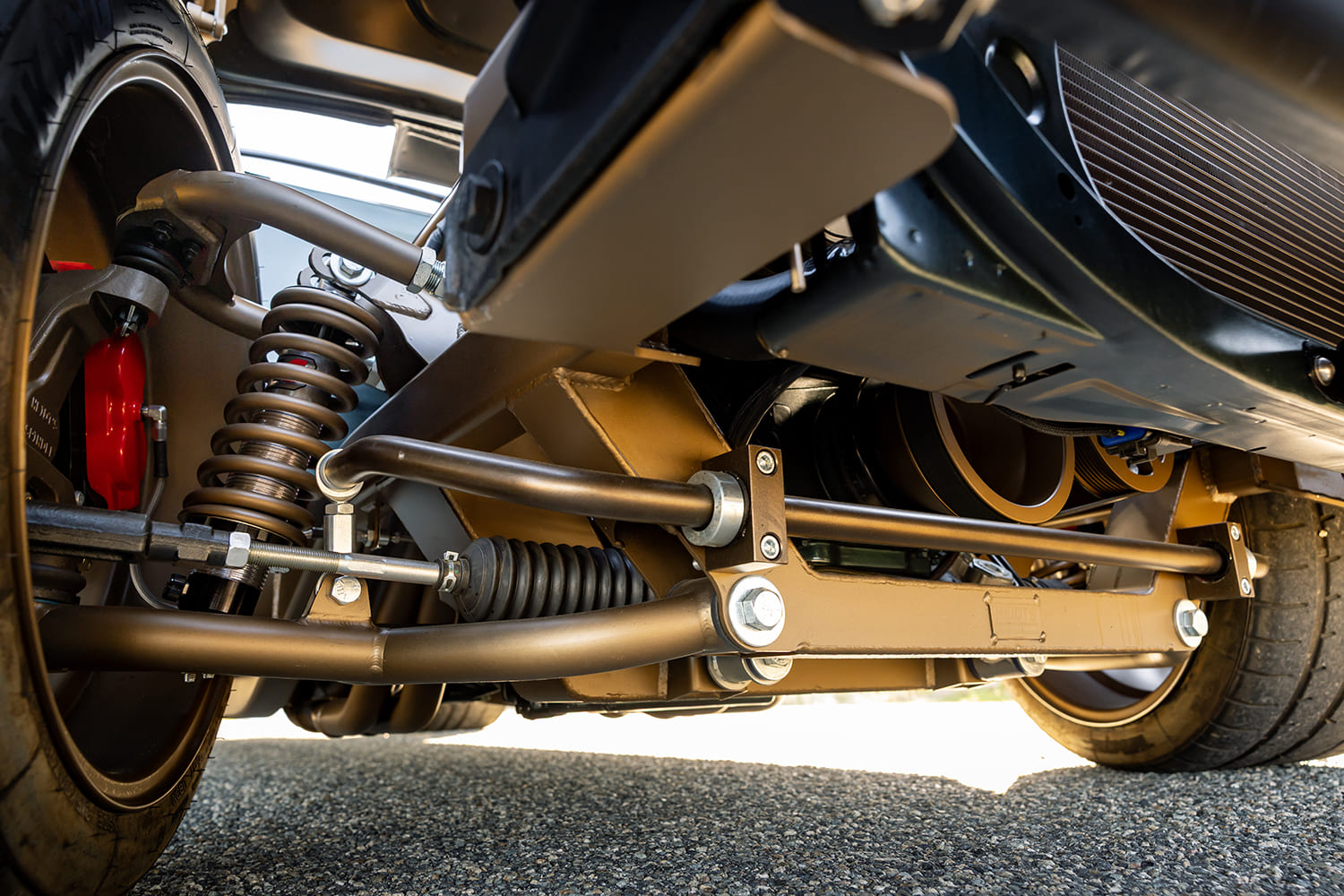 020 1972 Chevy Nova front suspension tubular control arms coilovers Baer brakes