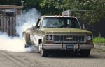 06 1976 Chevy C30 burnout tire smoke Rowdy Mess wheels BLUESKY plate